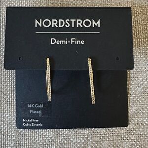Nordstrom Demi-Fine Gold Plated Hoop Earrings